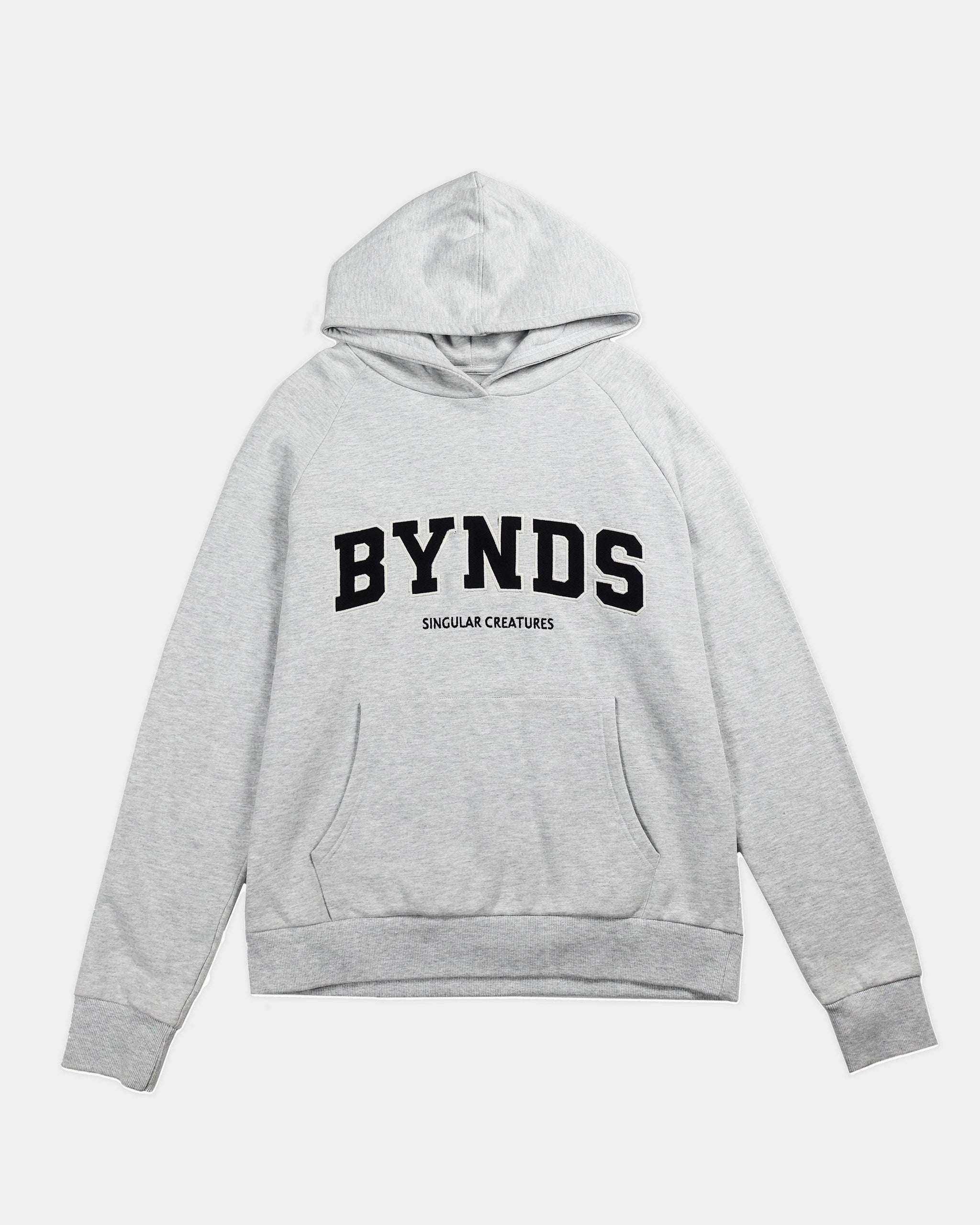 BYNDS · too-cool-for-school-hoodie-light-grey-melange · front