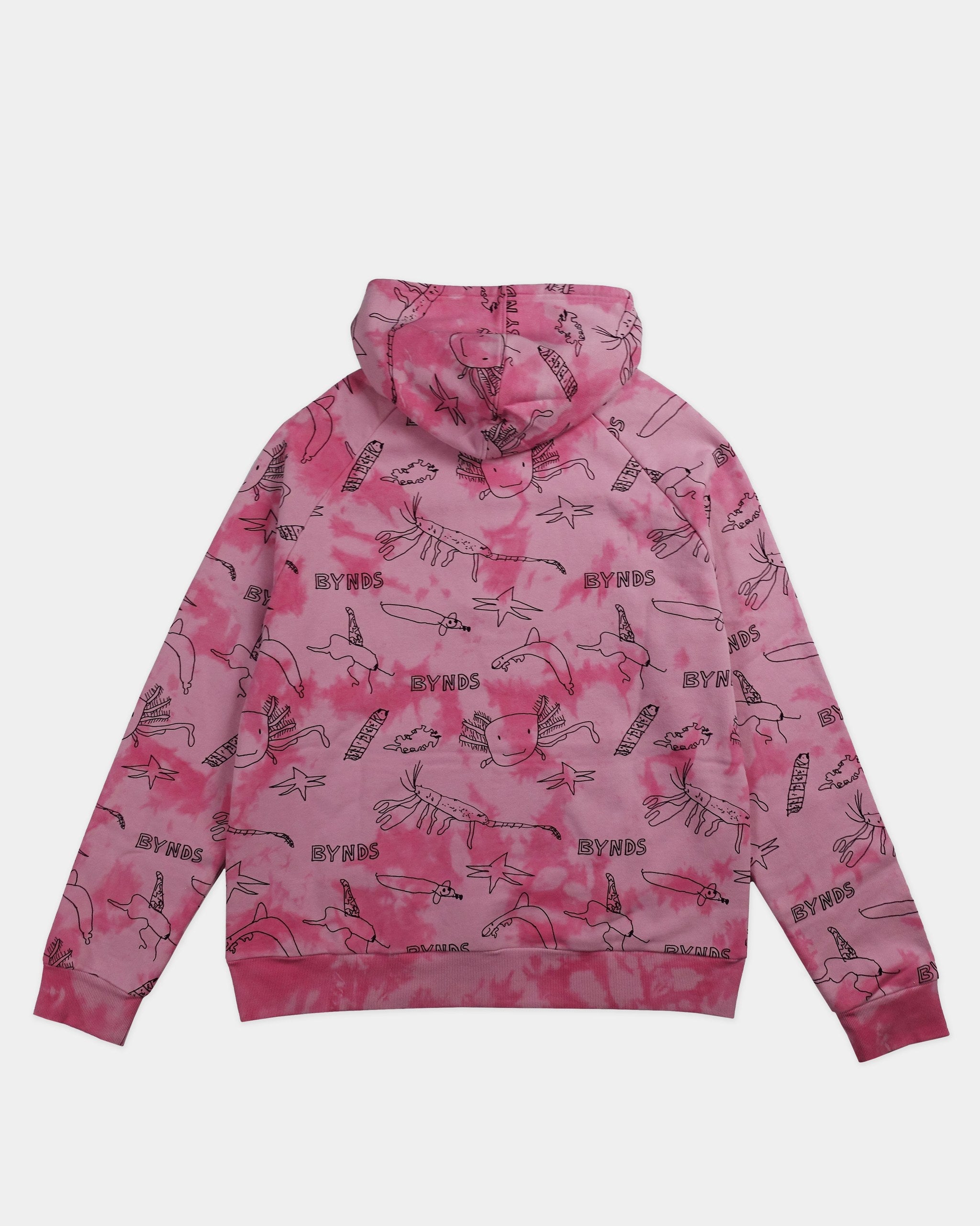BYNDS · into-the-pink-clouds-hoodie-tie-dye · back