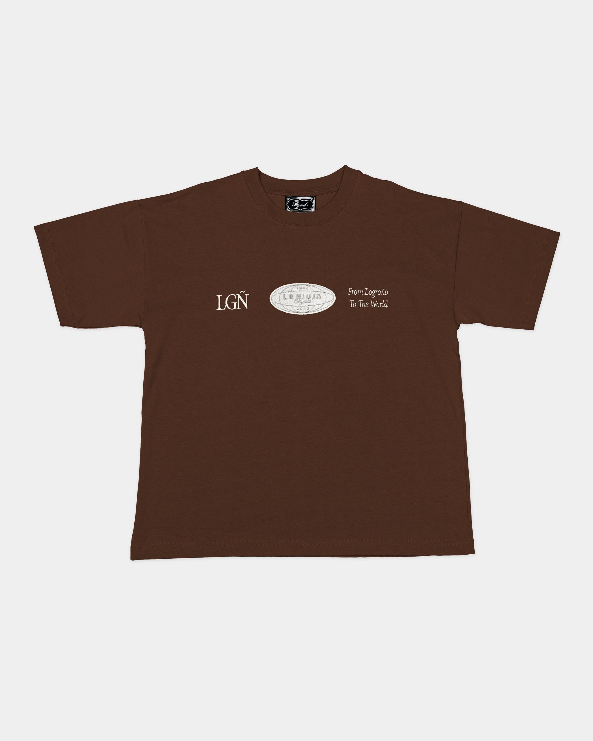 BYNDS · lgn-chocolate-tshirt · front