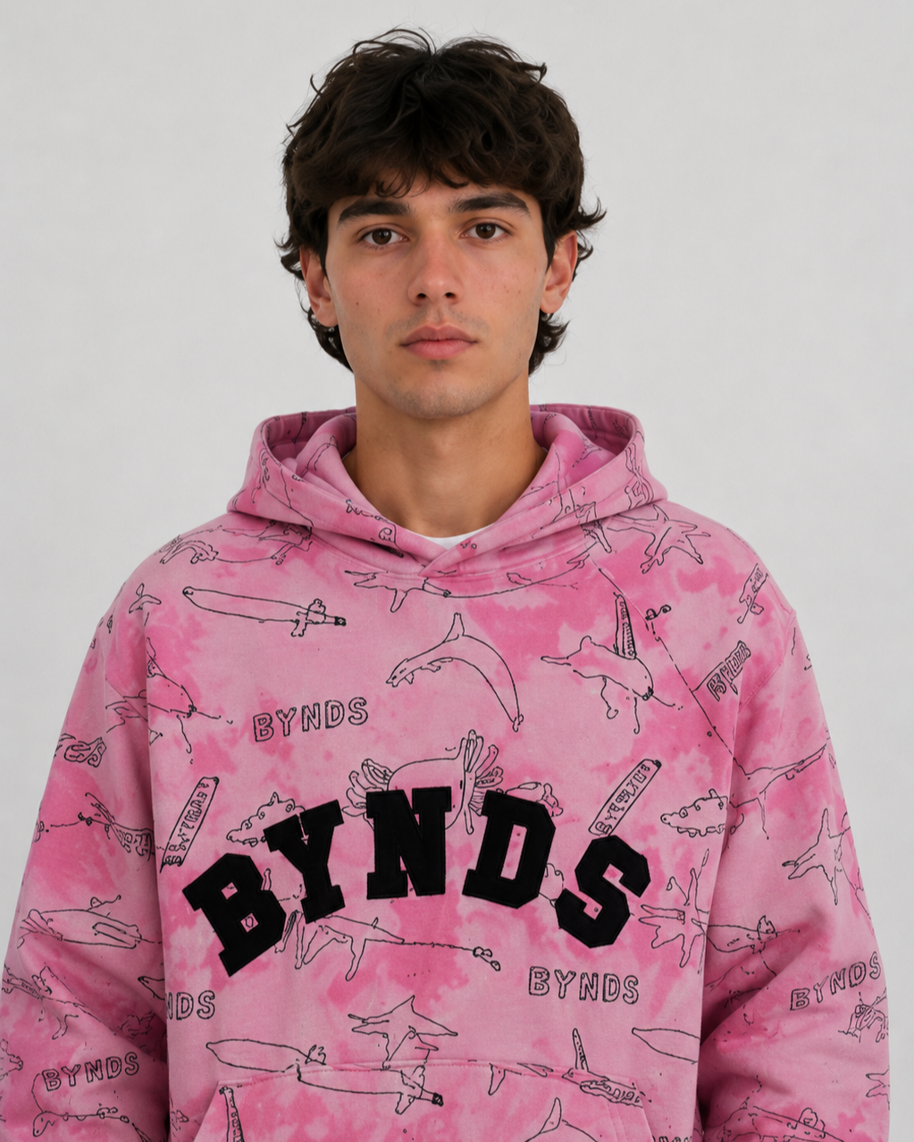 INTO THE PINK CLOUDS HOODIE, TIE DYE
